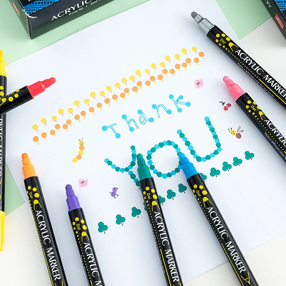 12pcs Acrylic Paint Markers Pens Set For Mug Glass Wood Fabric Canvas Metal Sketching Drawing Coloring Art Supplies Scrapbooking
12pcs Acrylic Paint Markers Pens Set For Mug Glass Wood Fabric Canvas Metal Sketching Drawing Coloring Art Supplies Scrapbooking