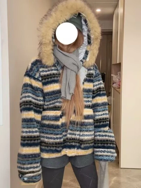 Хлопковое джинто с воротником ягненка и капюшоном, мужское осенне-зимнее новое свободное теплое молодежное повседневное пальто
Хлопковое джинто с воротником ягненка и капюшоном, мужское осенне-зимнее новое свободное теплое молодежное повседневное пальто