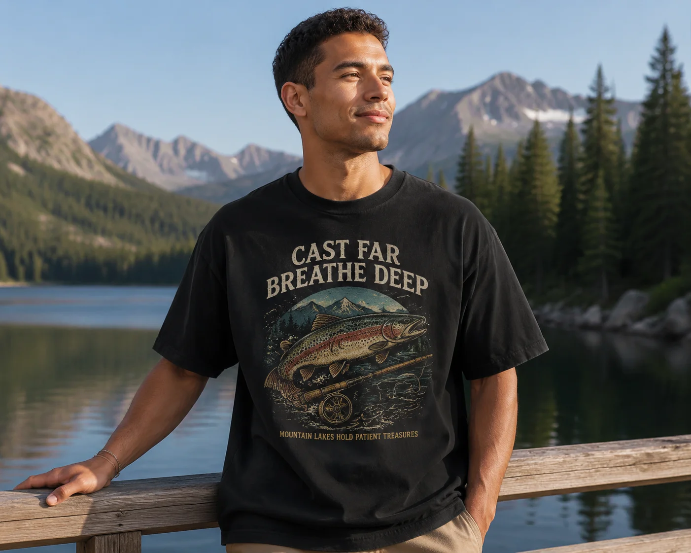 Men Graphic T Shirt Short Sleeve Loose Fit 50% Cotton 50% Polyester Fabric Vintage Fishing Print Casual Summer Daily Travel Gym
Men Graphic T Shirt Short Sleeve Loose Fit 50% Cotton 50% Polyester Fabric Vintage Fishing Print Casual Summer Daily Travel Gym