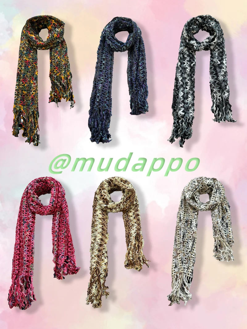 Warm Glimmering Y2K Spicy Girl Millennium Subculture Retro Harajuku Hollow out Tassel Scarf Polyester Fiber Long Rectangle
Warm Glimmering Y2K Spicy Girl Millennium Subculture Retro Harajuku Hollow out Tassel Scarf Polyester Fiber Long Rectangle