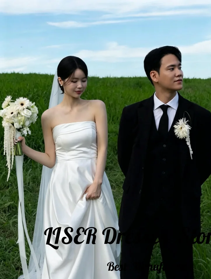 Liser Customized Strapless A Line Korean Wedding Dresses Floor-Length Bridal Party Dress Simple A Line Wedding Snap Gown 2026
Liser Customized Strapless A Line Korean Wedding Dresses Floor-Length Bridal Party Dress Simple A Line Wedding Snap Gown 2026