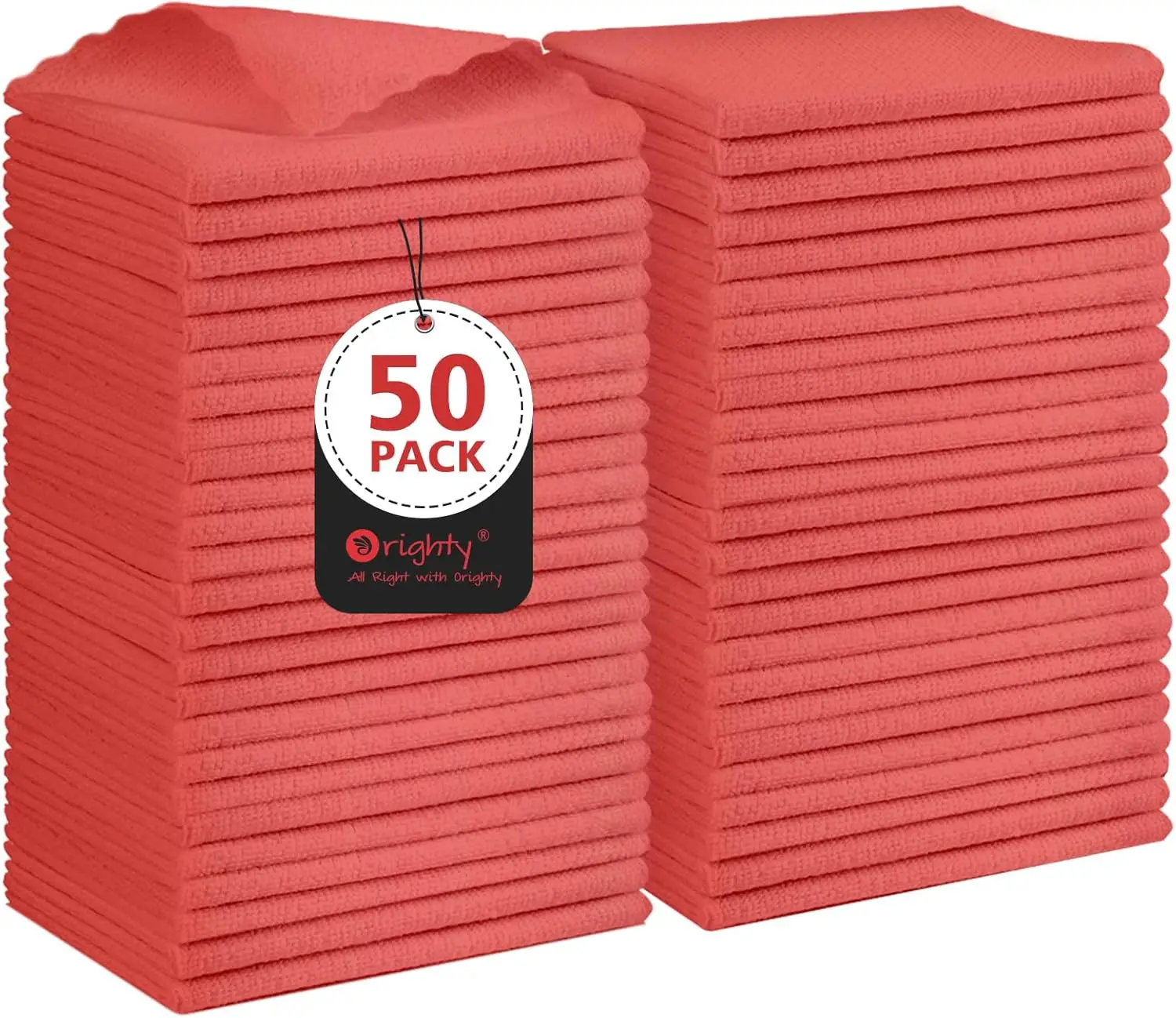 50 Pack Reusable Microfiber Cleaning Cloths, Lint Free Shop Towels for Cars, Kitchen, 11.5x11.5 Inch Red
50 Pack Reusable Microfiber Cleaning Cloths, Lint Free Shop Towels for Cars, Kitchen, 11.5x11.5 Inch Red