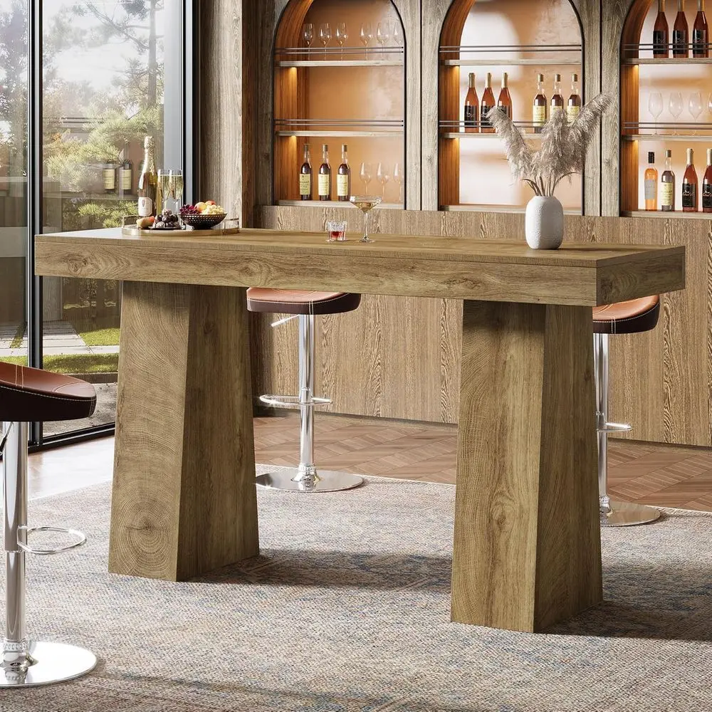 Деревянный стол Rustic 63 с высокой столешницей, толстая столешница для домашнего бара, кухни, столовой, гостиной, паба - коричневый
Деревянный стол Rustic 63 с высокой столешницей, толстая столешница для домашнего бара, кухни, столовой, гостиной, паба - коричневый