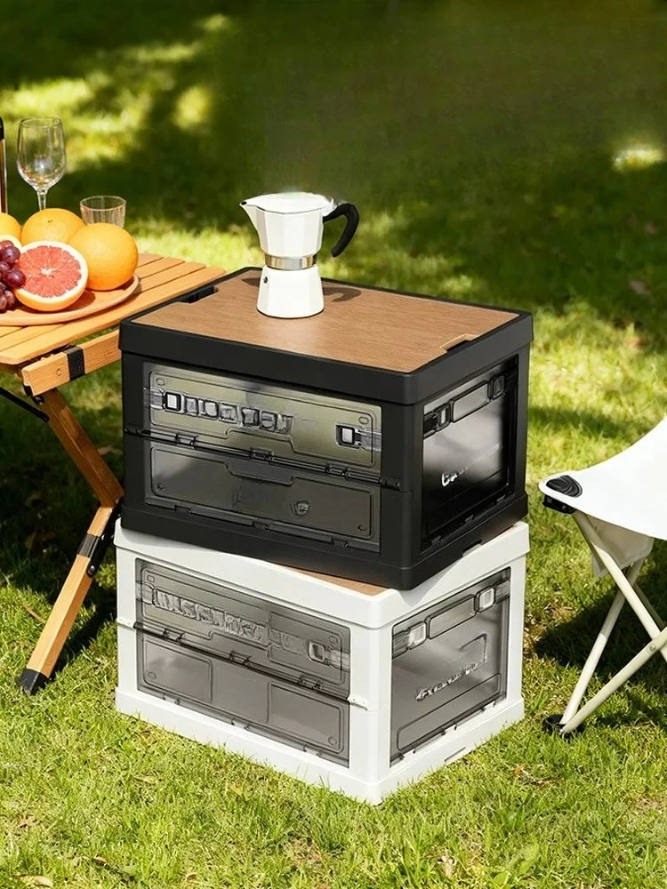 Outdoor camping storage box with wooden cover car box table integrated picnic camping box large capacity multifunctional folding
Outdoor camping storage box with wooden cover car box table integrated picnic camping box large capacity multifunctional folding