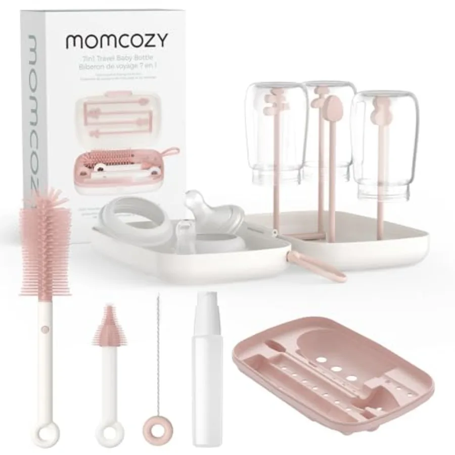 7-in-1 Baby Bottle Cleaner Kit with Silicone, Nipple and Straw Brushes, Soap Dispenser and Drying Rack - Portable Cleaning Tool
7-in-1 Baby Bottle Cleaner Kit with Silicone, Nipple and Straw Brushes, Soap Dispenser and Drying Rack - Portable Cleaning Tool