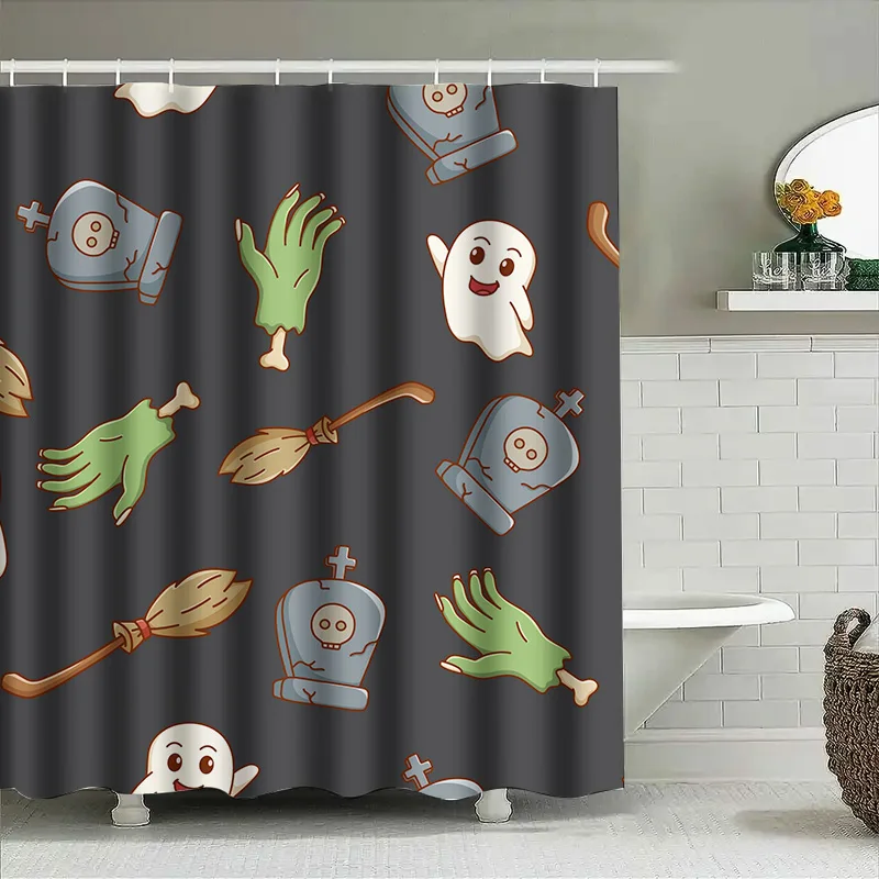 1 шт., занавеска для душа на Хэллоуин с милым призраком, забавный жуткий декор для ванной комнаты для детей и взрослых
1 шт., занавеска для душа на Хэллоуин с милым призраком, забавный жуткий декор для ванной комнаты для детей и взрослых