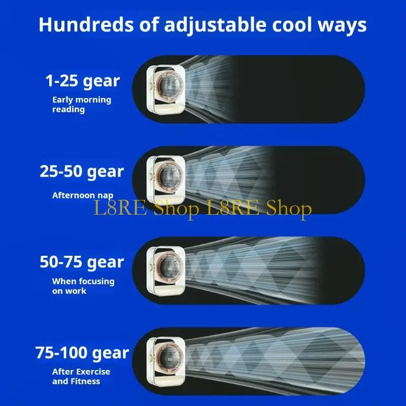 L8RE Quiet Desk Fan With 100 Variable Speeds And Flexible for Bedroom Home
L8RE Quiet Desk Fan With 100 Variable Speeds And Flexible for Bedroom Home