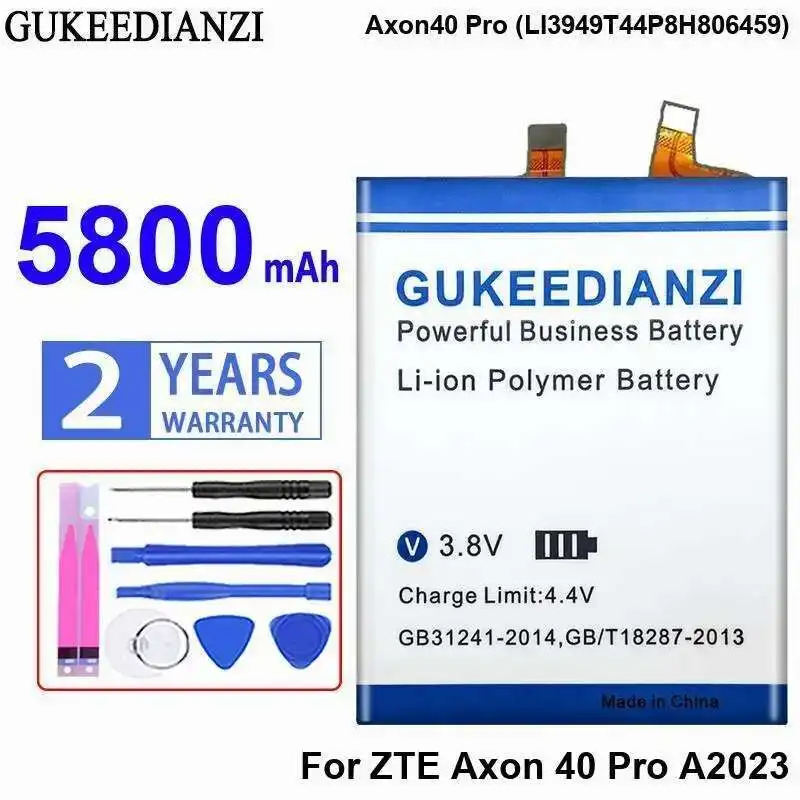 High-Capacity 5800Mah Mobile Phone Battery Fast Charging For Zte Axon 40 Pro A2023 Axon40 LI3949T44P8H806459
High-Capacity 5800Mah Mobile Phone Battery Fast Charging For Zte Axon 40 Pro A2023 Axon40 LI3949T44P8H806459