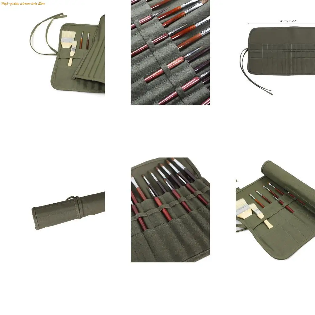 203F 30 Slots Roll Up Canvas Paint Brush Bag Draw Pen Oil Paint Brush Cases Holder
203F 30 Slots Roll Up Canvas Paint Brush Bag Draw Pen Oil Paint Brush Cases Holder