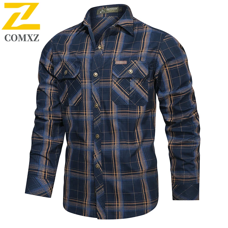 Spring Mens Work Cotton Long Sleeve Cargo Shirts Autumn Lightweight Quick Dry Shirts Outdoor Cargoes Tool Multi pocket Shirts
Spring Mens Work Cotton Long Sleeve Cargo Shirts Autumn Lightweight Quick Dry Shirts Outdoor Cargoes Tool Multi pocket Shirts