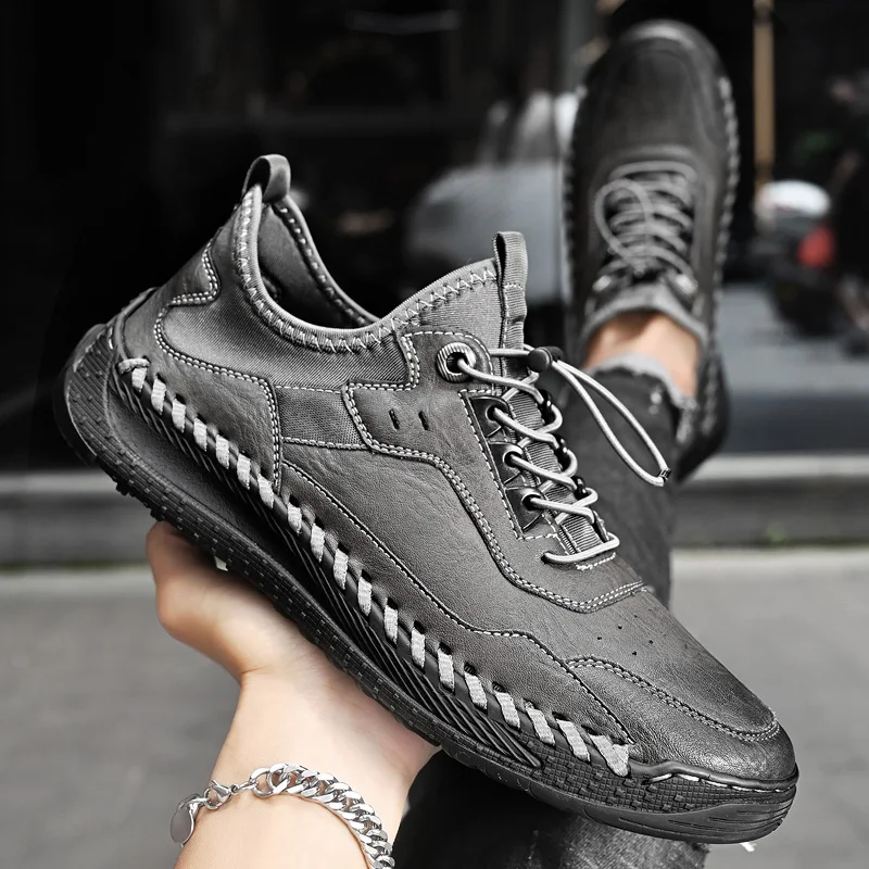 New High Quality Sewing Platform Men's Shoes Comfortable Ultra Fiber Leather Surface Sneakers Breathable Luxury Flat Shoes
New High Quality Sewing Platform Men's Shoes Comfortable Ultra Fiber Leather Surface Sneakers Breathable Luxury Flat Shoes