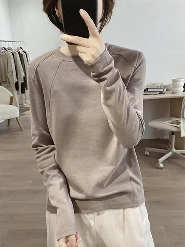 Loose Long Sleeve round Neck Base Shirt Women's Autumn Fashion Slimming Top Spring Autumn Style Inner Wear Bottoming Shirt
Loose Long Sleeve round Neck Base Shirt Women's Autumn Fashion Slimming Top Spring Autumn Style Inner Wear Bottoming Shirt