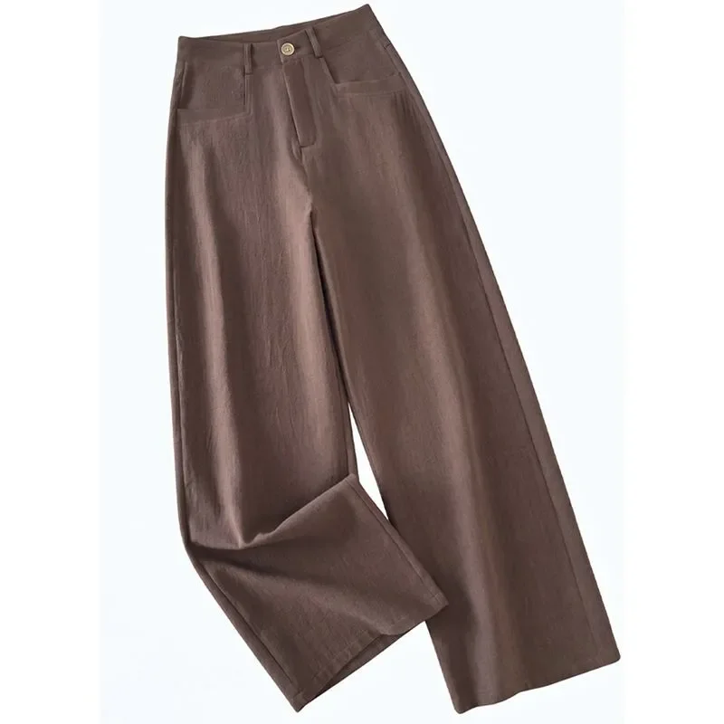 Old Money Style Women Spring Summer High Waist Loose Thin Linen Straight Leg Casual Long Pants
Old Money Style Women Spring Summer High Waist Loose Thin Linen Straight Leg Casual Long Pants