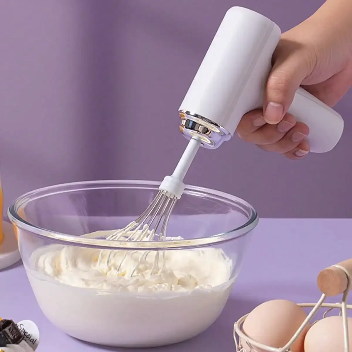 Portable Handheld Electric Mixer, Wireless Blender, Electric Whisk, Milk Frother, Home Baking Cake Cream Mixer, Stainless Steel Mixer, Kitchen Appliance Tool
Portable Handheld Electric Mixer, Wireless Blender, Electric Whisk, Milk Frother, Home Baking Cake Cream Mixer, Stainless Steel Mixer, Kitchen Appliance Tool