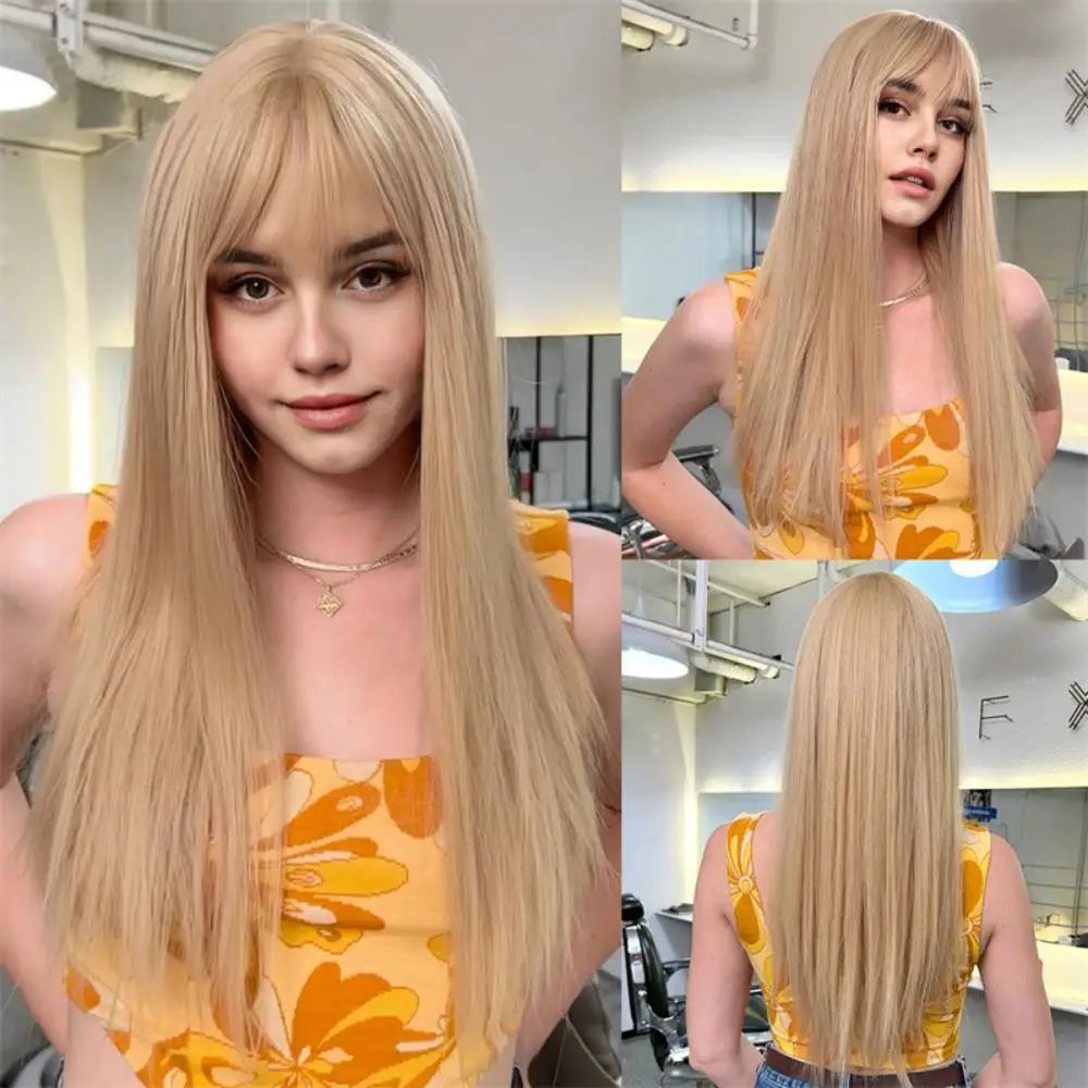 Off-White Long Straight Synthetic Wig Women Color Cosplay Party Fake Hair Air Bangs High Temperature Silk Full Head Cover
Off-White Long Straight Synthetic Wig Women Color Cosplay Party Fake Hair Air Bangs High Temperature Silk Full Head Cover