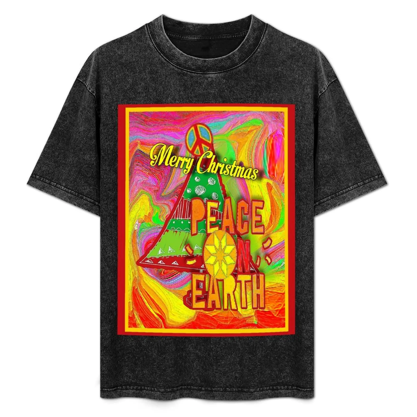Peace on Earth. Merry Christmas. Shades of red. T-Shirt Basic Short Sleeve T-Shirt for Men
Peace on Earth. Merry Christmas. Shades of red. T-Shirt Basic Short Sleeve T-Shirt for Men