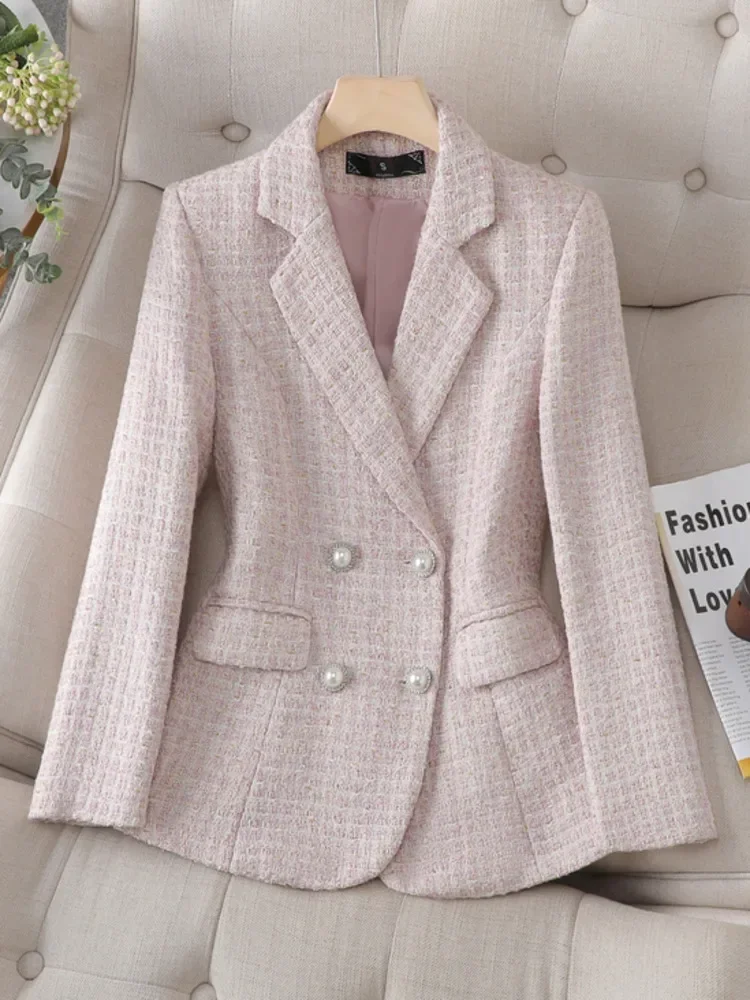 High Quality Korean Fashion Tweed Blazer Jacket Coat Women Long Sleeve French Slim Woolen Suit Outwear Autumn Winter
High Quality Korean Fashion Tweed Blazer Jacket Coat Women Long Sleeve French Slim Woolen Suit Outwear Autumn Winter