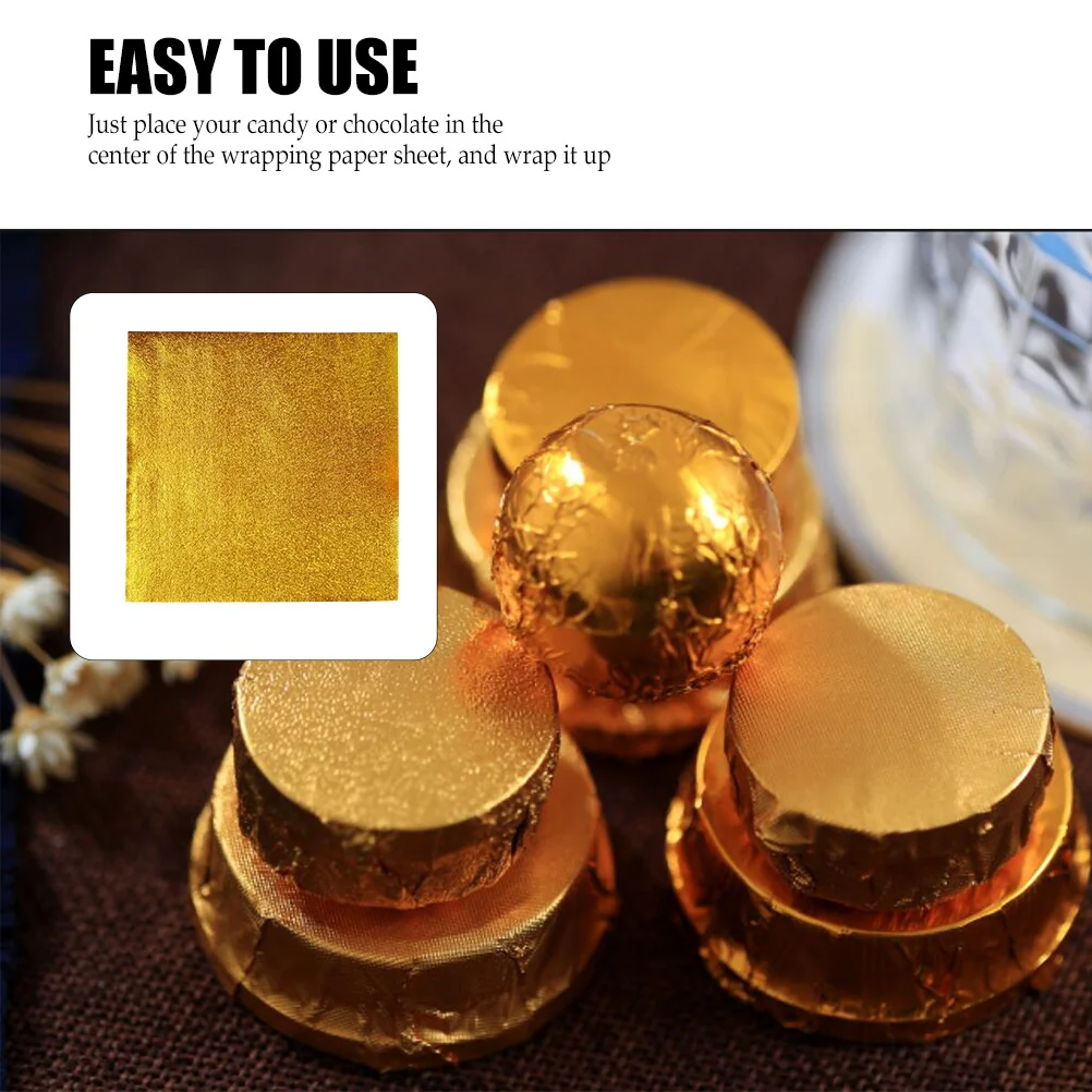 600Pcs Candy Aluminum Foil Wrappers Multipurpose Chocolate Packaging Paper for Bakery Wedding Party Food Wrapping
600Pcs Candy Aluminum Foil Wrappers Multipurpose Chocolate Packaging Paper for Bakery Wedding Party Food Wrapping