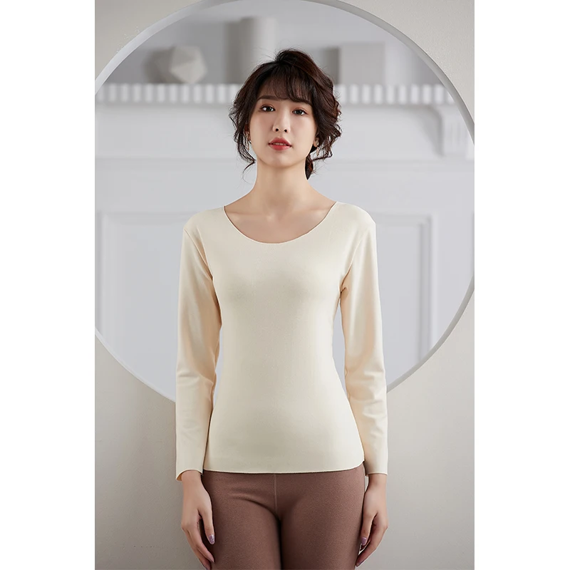 Thermal Intimates Women's Tops Double-Sided Brushed Seamless Autumn and Winter Autumn Clothes Women's Winter Warm Bottoming Shirts
Thermal Intimates Women's Tops Double-Sided Brushed Seamless Autumn and Winter Autumn Clothes Women's Winter Warm Bottoming Shirts