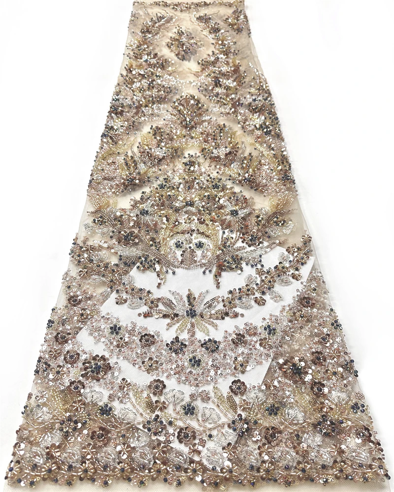 African Luxury Heavy Lace with Sequins Mesh Net Fabric for Wedding Top Quality Nigerian French Beads Embroidery
African Luxury Heavy Lace with Sequins Mesh Net Fabric for Wedding Top Quality Nigerian French Beads Embroidery
