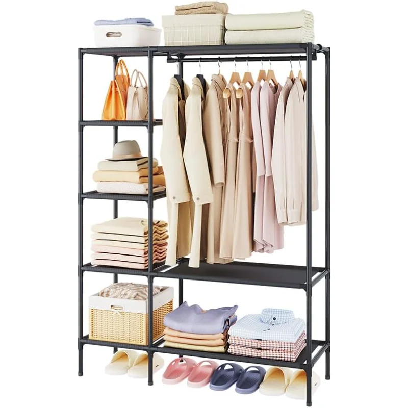 Portable Wardrobe Closet with Multi-Functional Segmentation, Large Capacity,50.2W x 17.5D x 70.8H inches,Metal Closet, Suitable
Portable Wardrobe Closet with Multi-Functional Segmentation, Large Capacity,50.2W x 17.5D x 70.8H inches,Metal Closet, Suitable