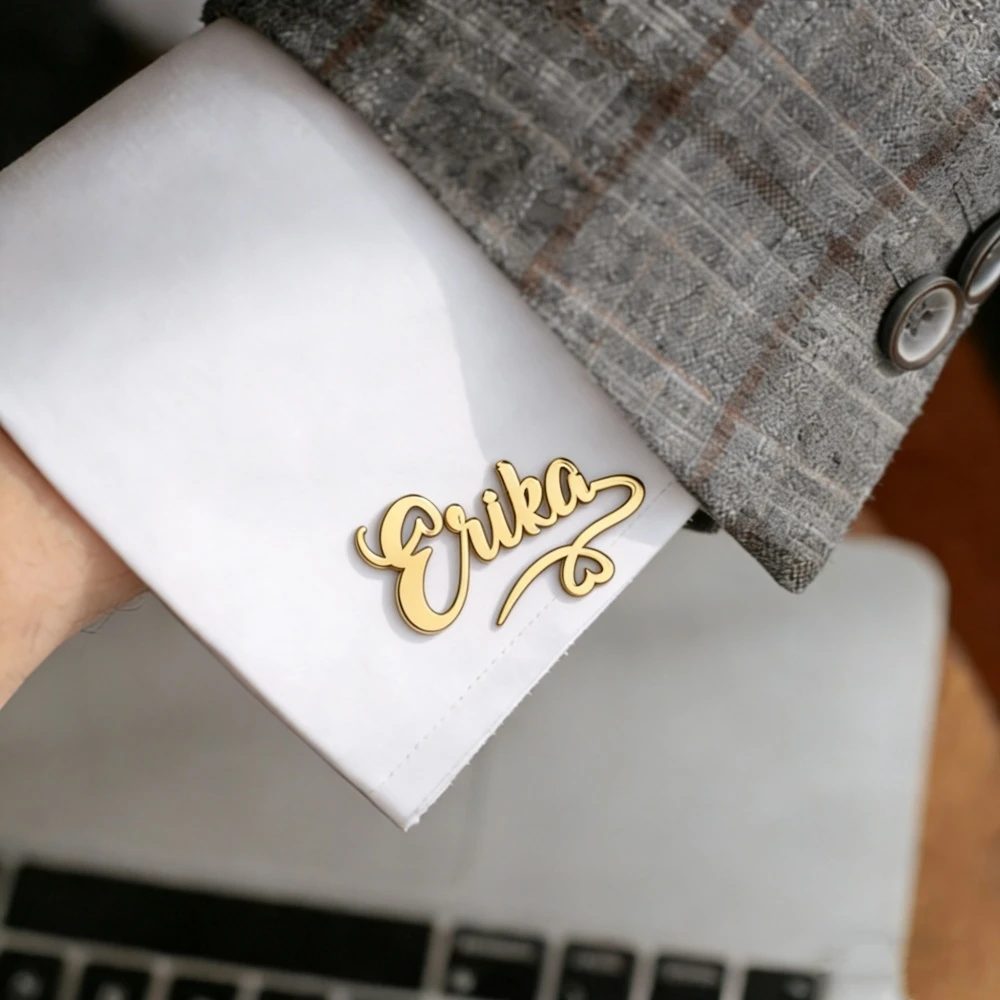 Custom One Pair Name Cufflinks Stainless Steel Personalized Nameplate Heart Cufflinks Men Gentle Jewelry Best Gift For Him
Custom One Pair Name Cufflinks Stainless Steel Personalized Nameplate Heart Cufflinks Men Gentle Jewelry Best Gift For Him