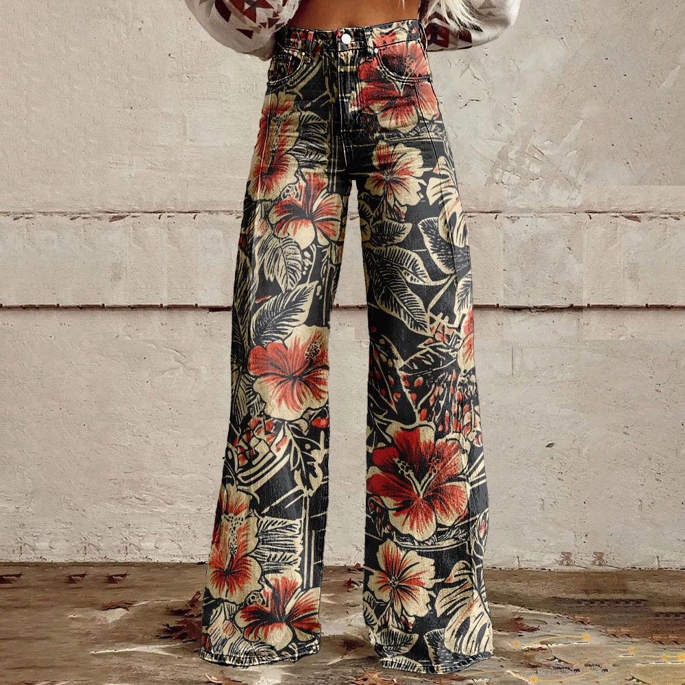 Women's Retro Roman Floral Print Casual Wide Leg Pants Vintage bottoms Tropical Summer Trousers Funny Soft Flare Pants Plus Size
Women's Retro Roman Floral Print Casual Wide Leg Pants Vintage bottoms Tropical Summer Trousers Funny Soft Flare Pants Plus Size