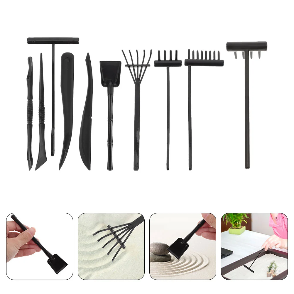 10 Pcs Horticultural Sand Zen Garden Sandbox Tool Tools Black Plastic Rake Office
10 Pcs Horticultural Sand Zen Garden Sandbox Tool Tools Black Plastic Rake Office