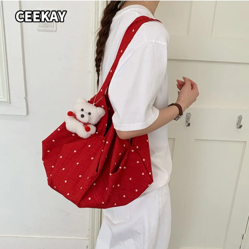 CEEKAY Women's Tote Bag Red Polka Dot Canvas Large Shoulder Handbag Plush Bear Pendant Daily Casual Sweet Style
CEEKAY Women's Tote Bag Red Polka Dot Canvas Large Shoulder Handbag Plush Bear Pendant Daily Casual Sweet Style