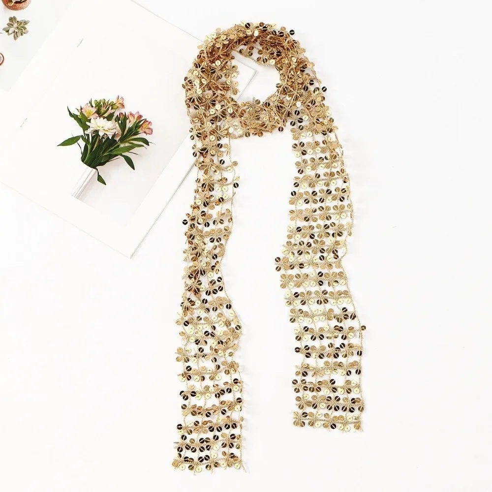Fashion Sequins Sequin Scarf Flower Shape Hollow Belly Dancing Scarf Dance Accessories Glitter Embellished Waist Chain Dance
Fashion Sequins Sequin Scarf Flower Shape Hollow Belly Dancing Scarf Dance Accessories Glitter Embellished Waist Chain Dance