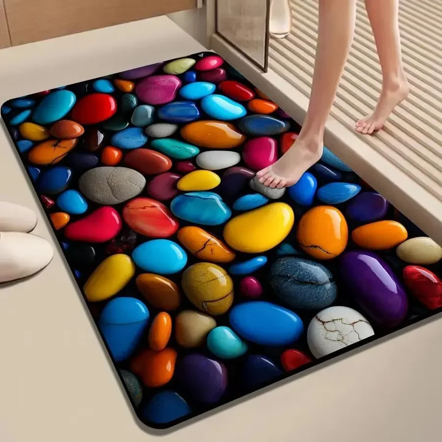 1PC Colorful Pebbles Door Front Mat Decoration Home Bathroom Floor Mat Water Absorbing Diatomaceous Mud Non Slip Carpet Rug욕실 카펫
1PC Colorful Pebbles Door Front Mat Decoration Home Bathroom Floor Mat Water Absorbing Diatomaceous Mud Non Slip Carpet Rug욕실 카펫
