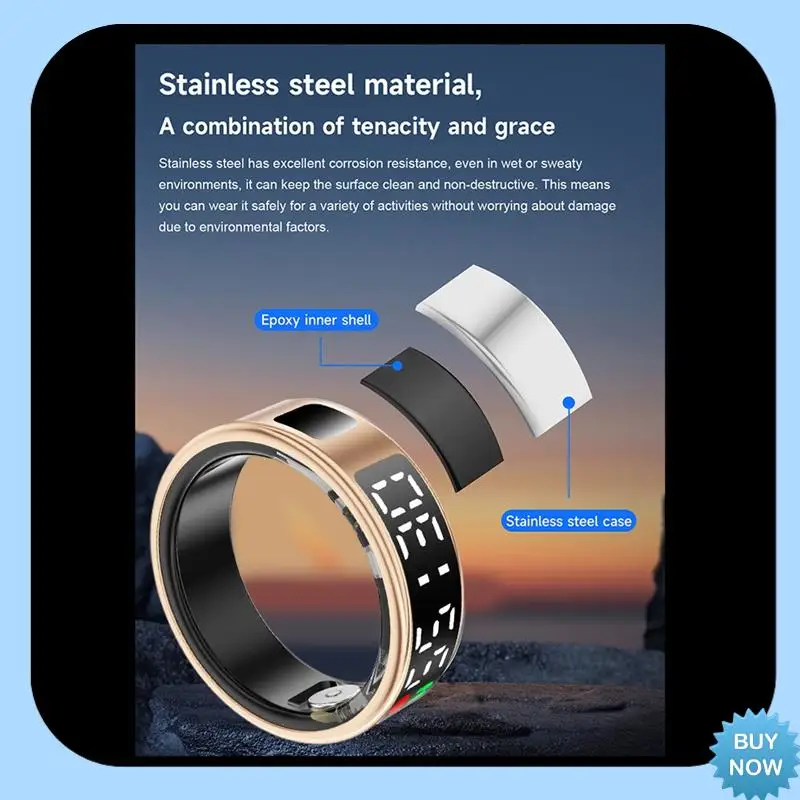 A47Z Smart Ring RS08 Монитор сердечного ритма 5 АТМ Водонепроницаемый мультиспортивный трекер трекера кислорода в крови с зарядным отделением 11
A47Z Smart Ring RS08 Монитор сердечного ритма 5 АТМ Водонепроницаемый мультиспортивный трекер трекера кислорода в крови с зарядным отделением 11
