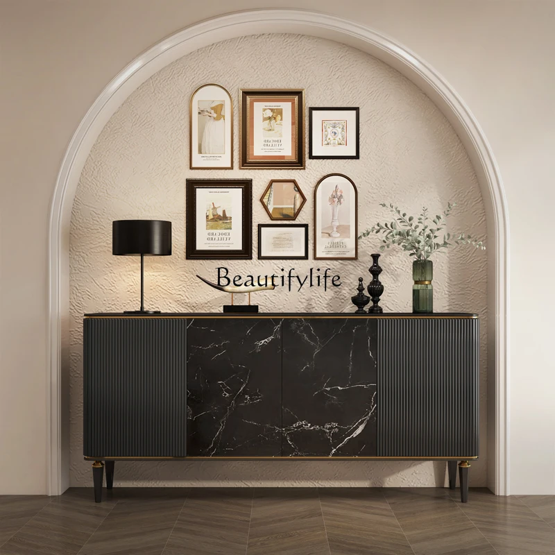French light luxury door cabinet, antique villa living room storage, American retro high-end rock slab dining side cabinet
French light luxury door cabinet, antique villa living room storage, American retro high-end rock slab dining side cabinet