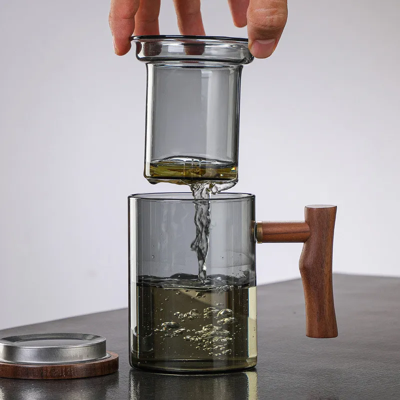 Teacup Mug 12oz Cup with Lid and Infuser Filter For Scented Tea Glass Cup and Wooden Handle Drinkware Creative Decor
Teacup Mug 12oz Cup with Lid and Infuser Filter For Scented Tea Glass Cup and Wooden Handle Drinkware Creative Decor