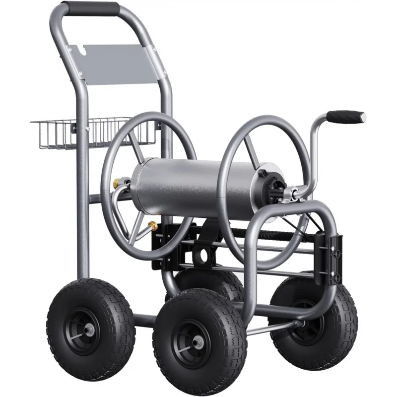 Heavy Duty Garden Hose Reel Cart, 250Ft x 5/8 Capacity, Industrial Wheeled Cart Outside, Pre-Installed Hose Guide
Heavy Duty Garden Hose Reel Cart, 250Ft x 5/8 Capacity, Industrial Wheeled Cart Outside, Pre-Installed Hose Guide