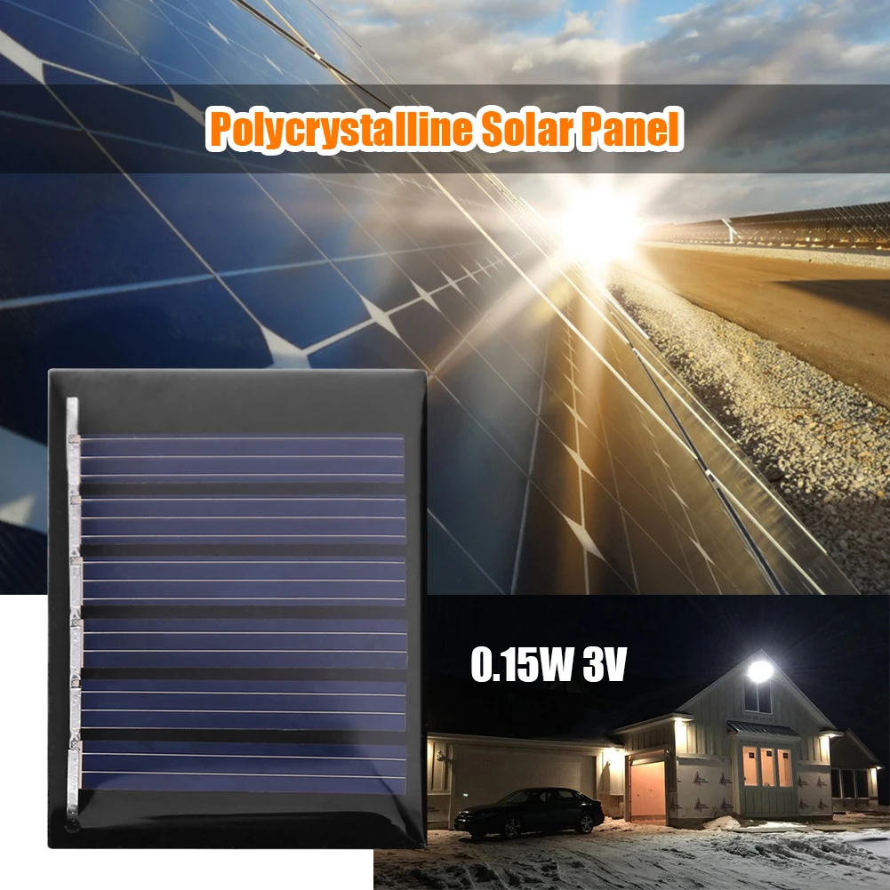 3V 50mA 0.15W Solar Cells Charger Board Epoxy Polycrystalline Silicon Mini Solar System Kit 40x30mm DIY for Battery Cell Charger
3V 50mA 0.15W Solar Cells Charger Board Epoxy Polycrystalline Silicon Mini Solar System Kit 40x30mm DIY for Battery Cell Charger