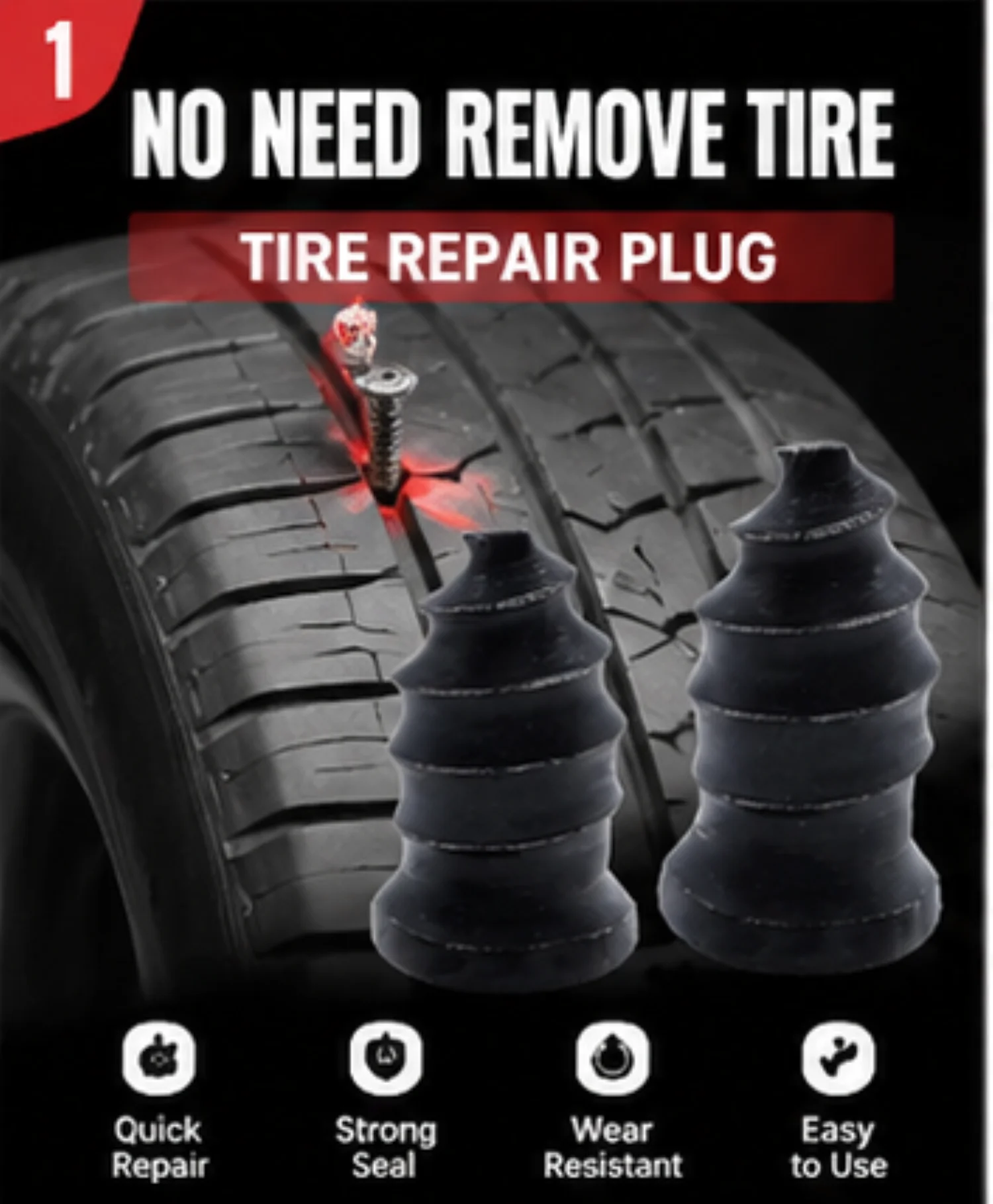 ROADHERO Emergency Tire Repair Kit Professional Tubeless Tire Plug Tool Car Motorcycle Flat Tire Repair Kit with Case
ROADHERO Emergency Tire Repair Kit Professional Tubeless Tire Plug Tool Car Motorcycle Flat Tire Repair Kit with Case