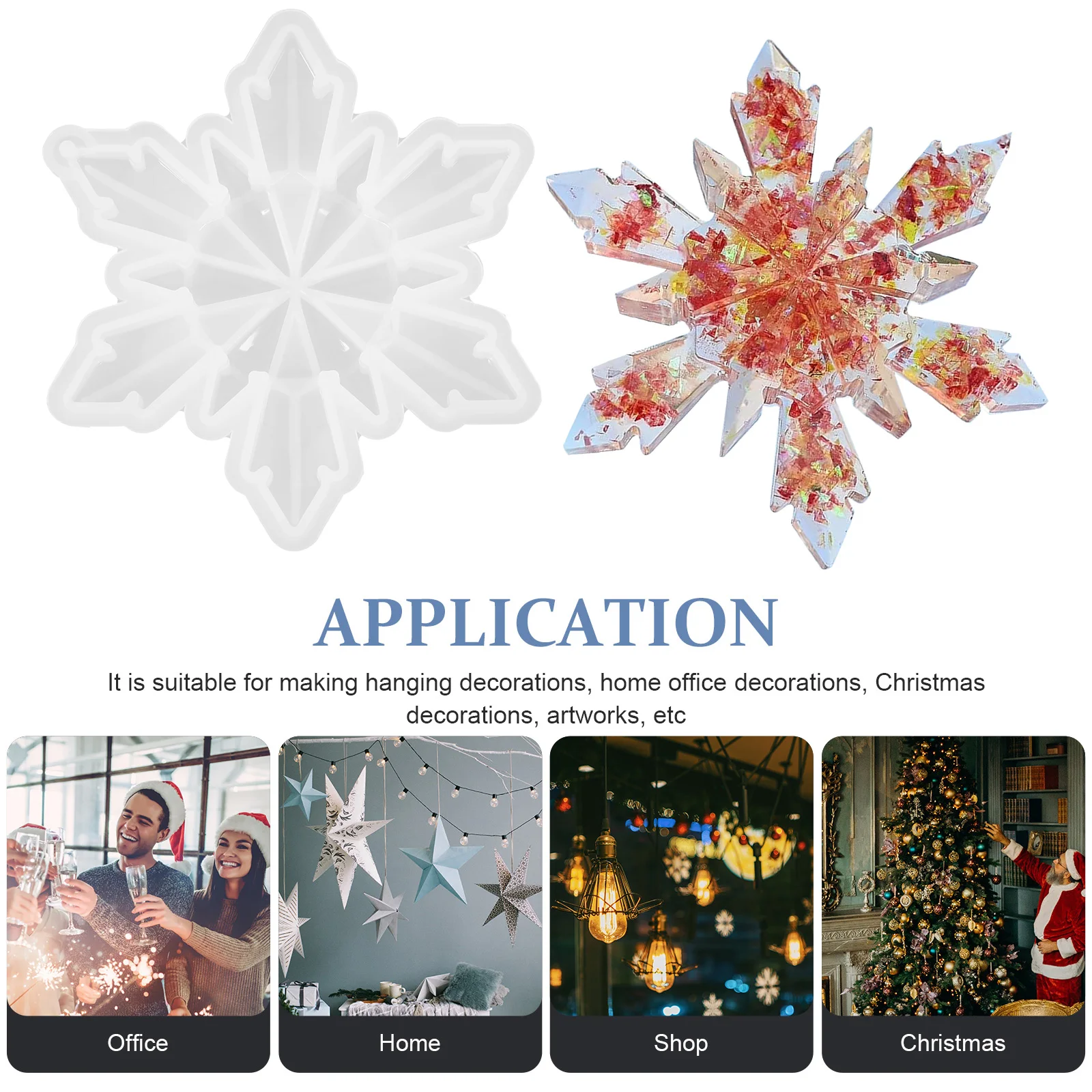 4Pcs Silicone Snowflake Mold Flexible DIY Epoxy Casting Mold Xmas Tree Decor Supplies Snowflake Molds Silicone Making Molds
4Pcs Silicone Snowflake Mold Flexible DIY Epoxy Casting Mold Xmas Tree Decor Supplies Snowflake Molds Silicone Making Molds