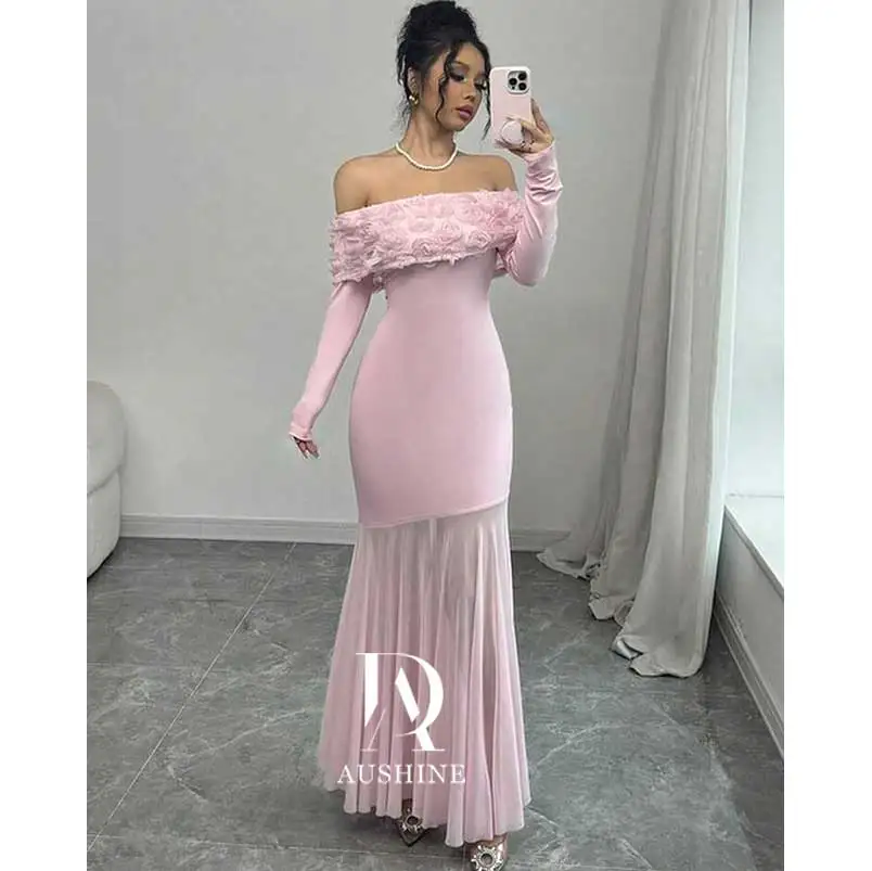 Aushine Customized Birthday Evening Dress Ankle Length Full Sleeves Summer Elegant Wedding Party Gowns For Women Arab 2024
Aushine Customized Birthday Evening Dress Ankle Length Full Sleeves Summer Elegant Wedding Party Gowns For Women Arab 2024