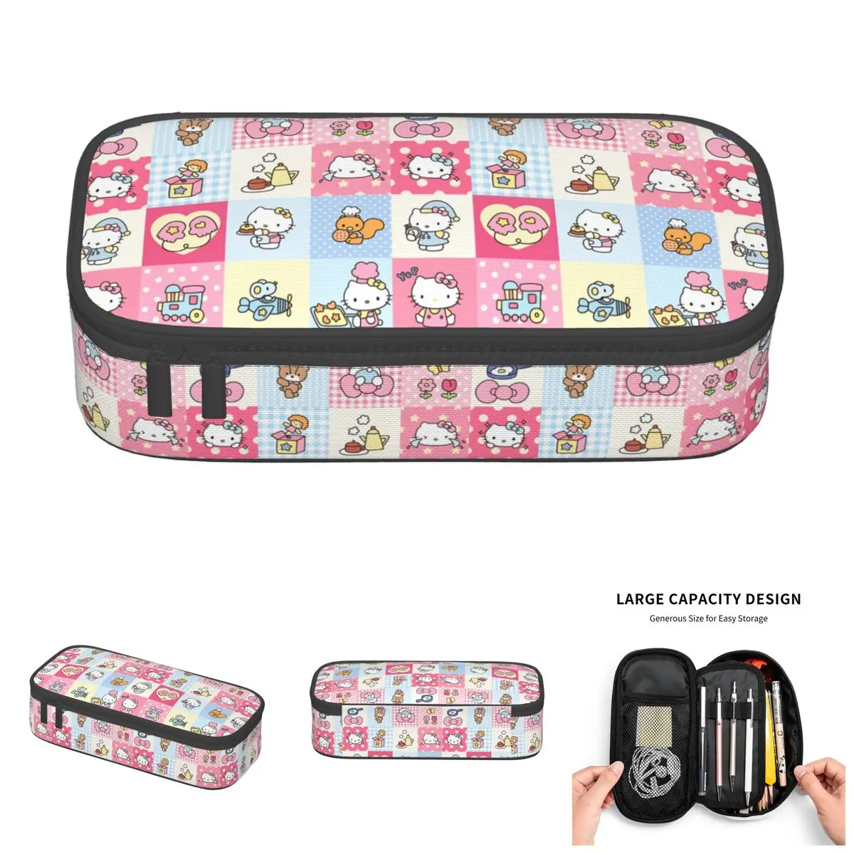 Cute Japan Anime Hello Kitty Teddy Bear Pencil Case for Large Capacity Little squirrel Cartoon Pencil Pouch School Supplies
Cute Japan Anime Hello Kitty Teddy Bear Pencil Case for Large Capacity Little squirrel Cartoon Pencil Pouch School Supplies