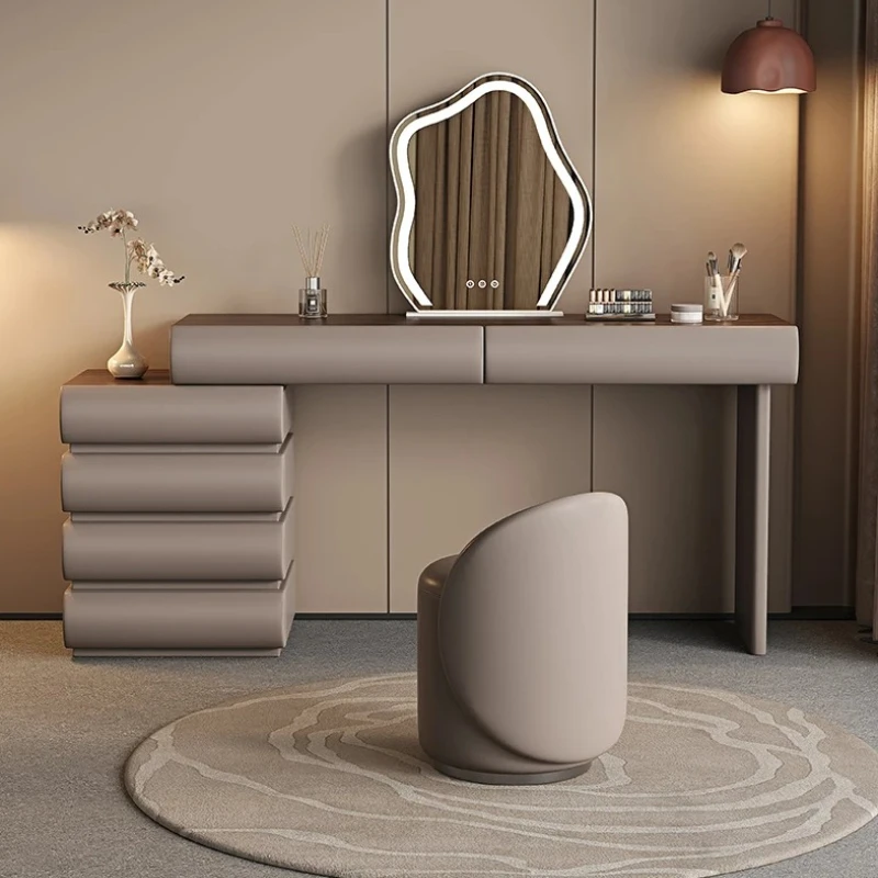 Bedroom Walnut Wood Vanity Table Drawers Storage Makeup Modern Dressing Table Minimalist Italian Schmink Tisch Room Furniture
Bedroom Walnut Wood Vanity Table Drawers Storage Makeup Modern Dressing Table Minimalist Italian Schmink Tisch Room Furniture
