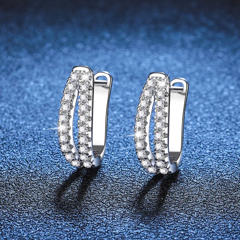 Original full diamond Moisanne diamond stud s925 sterling silver earrings for women European and American style cross Moissanite
Original full diamond Moisanne diamond stud s925 sterling silver earrings for women European and American style cross Moissanite
