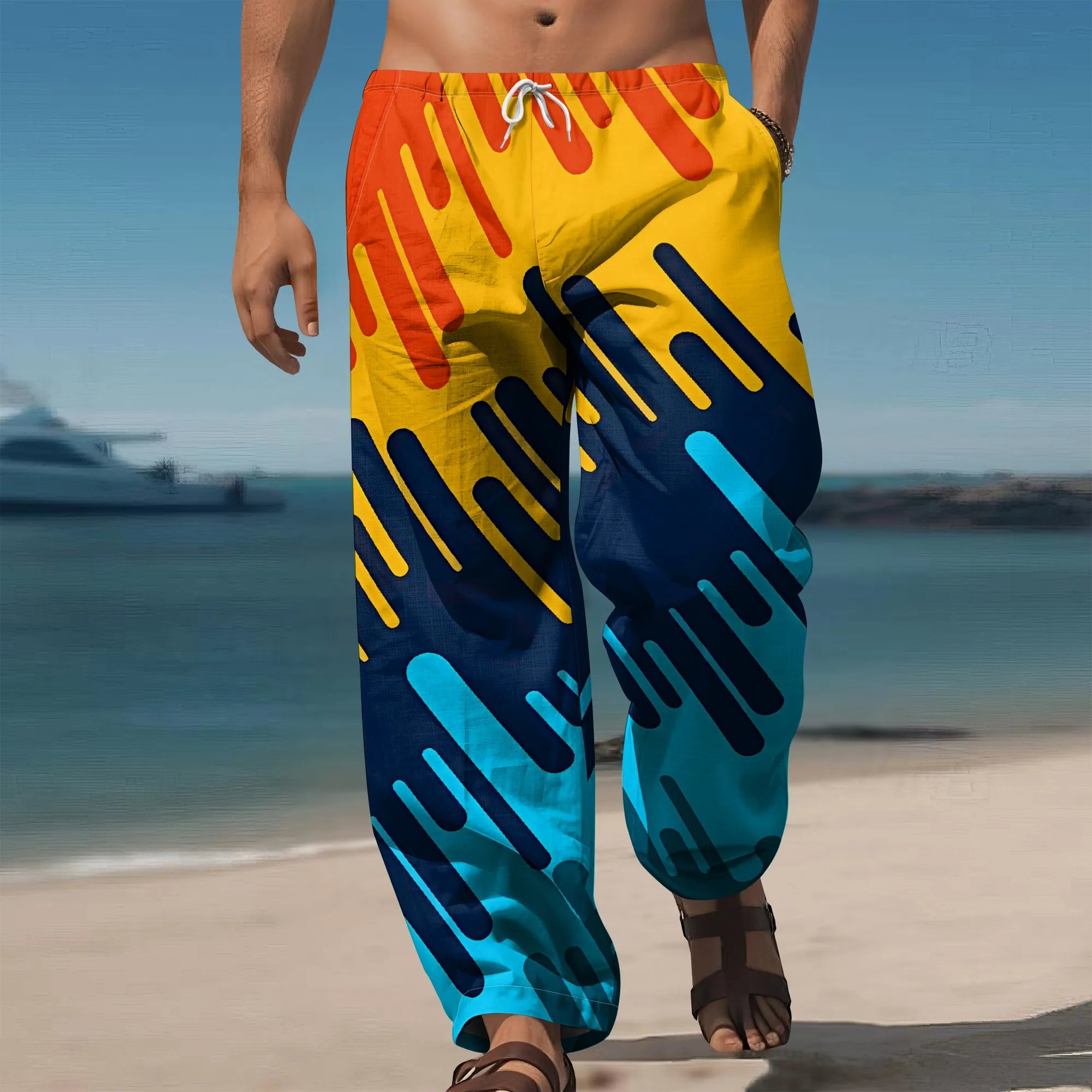 YEAE Color Drip Pattern Print Pants for Men Summer Casual Loose Drawstring Trousers
YEAE Color Drip Pattern Print Pants for Men Summer Casual Loose Drawstring Trousers