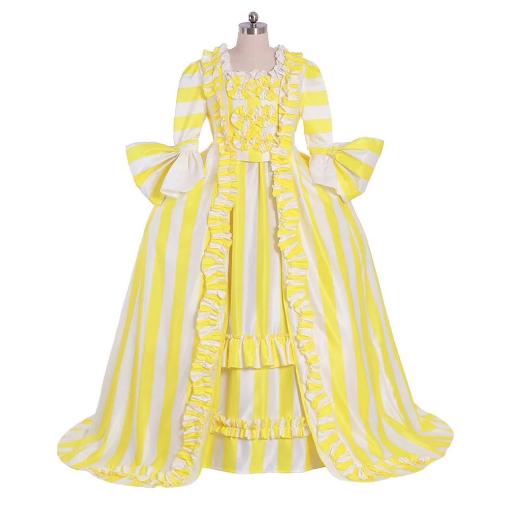 18th Century Marie Antoinette Gown Rococo Women Strip Dress Costume Renaissance Evening Dress
18th Century Marie Antoinette Gown Rococo Women Strip Dress Costume Renaissance Evening Dress