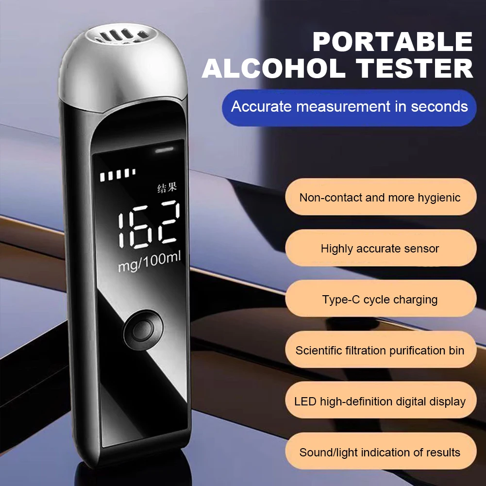 Alcohol Tester Portable Alcohol Test Tools Professional-Grade Accuracy Breath Alcohol Tester Rechargeable for Home Use
Alcohol Tester Portable Alcohol Test Tools Professional-Grade Accuracy Breath Alcohol Tester Rechargeable for Home Use