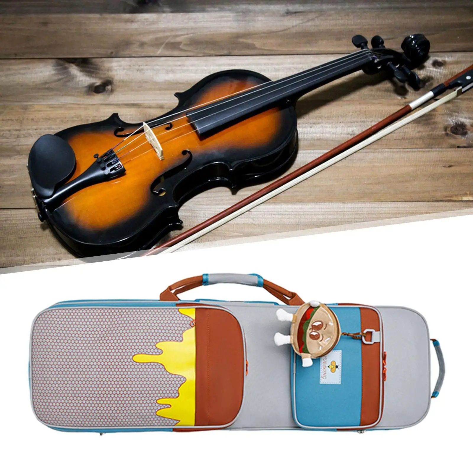 4/4 Full Size Violin Case Lightweight with Back Strap and Handle Violin Bag
4/4 Full Size Violin Case Lightweight with Back Strap and Handle Violin Bag