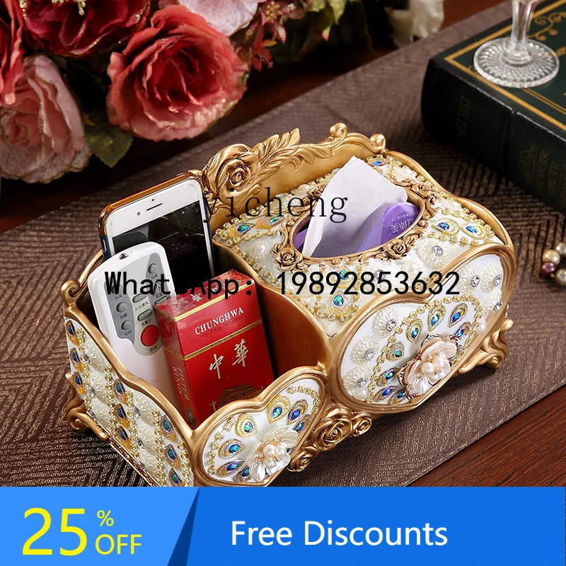 Multifunctional Tissue Box Home Luxury Living Room Desktop Remote Control Storage Box Carton 
Multifunctional Tissue Box Home Luxury Living Room Desktop Remote Control Storage Box Carton