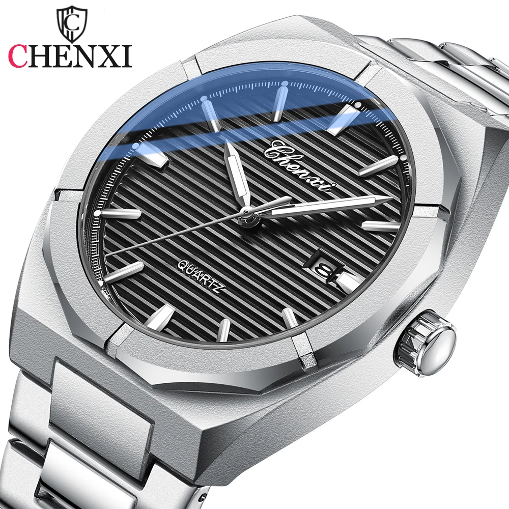 CHENXI Luxury Fashion Men's Wristwatch Stainless Steel Band Military Sport Quartz Watch Waterproof Auto Date Luminous Male Clock
CHENXI Luxury Fashion Men's Wristwatch Stainless Steel Band Military Sport Quartz Watch Waterproof Auto Date Luminous Male Clock