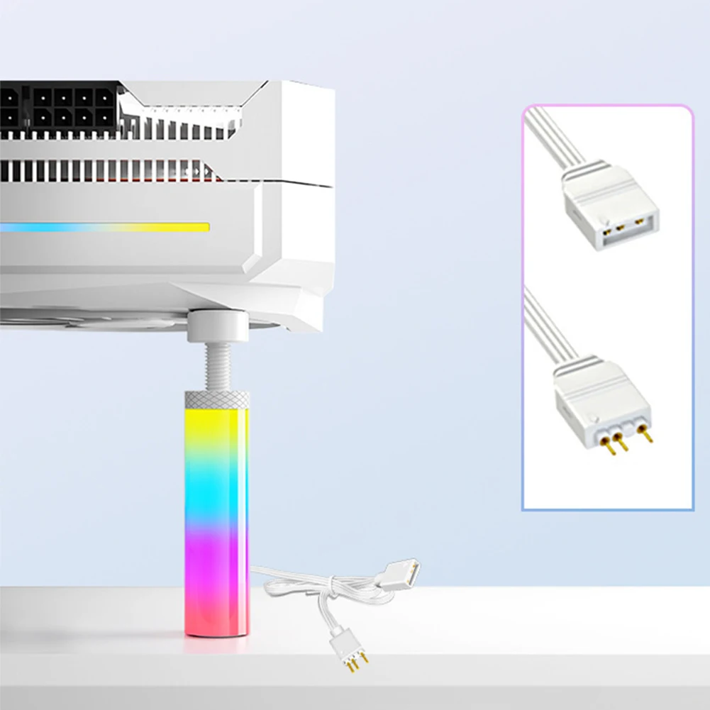 5V 3Pin ARGB GPU Support Bracket Adjustable Height PC Graphics Card Support Telescopic GPU Brace Desktop PC Case Accessories