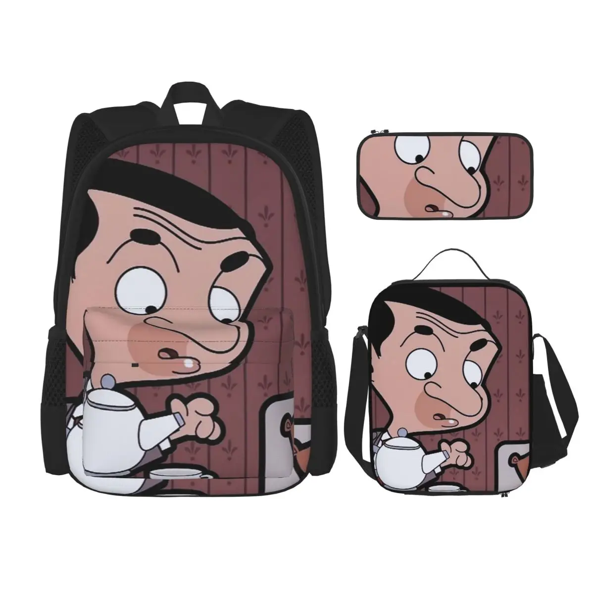 Mr. Bean Cartoon Backpacks Boys Girls Bookbag Students School Bags Kids Rucksack Lunch Bag Pen Bag Three-Piece Set
Mr. Bean Cartoon Backpacks Boys Girls Bookbag Students School Bags Kids Rucksack Lunch Bag Pen Bag Three-Piece Set